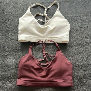 2 Nike Sports Bras - white and maroon